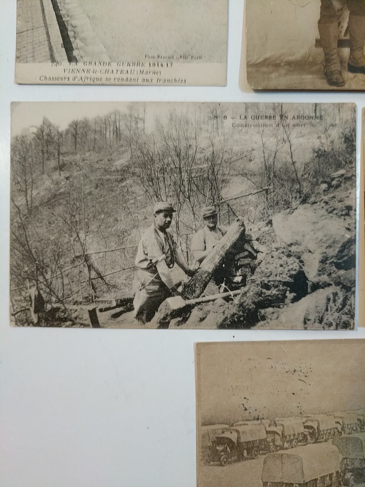 Lot 6 WWI Postcards La Guerre en Argonne Chasers of Africa Burnhaupt Buyer Bonds