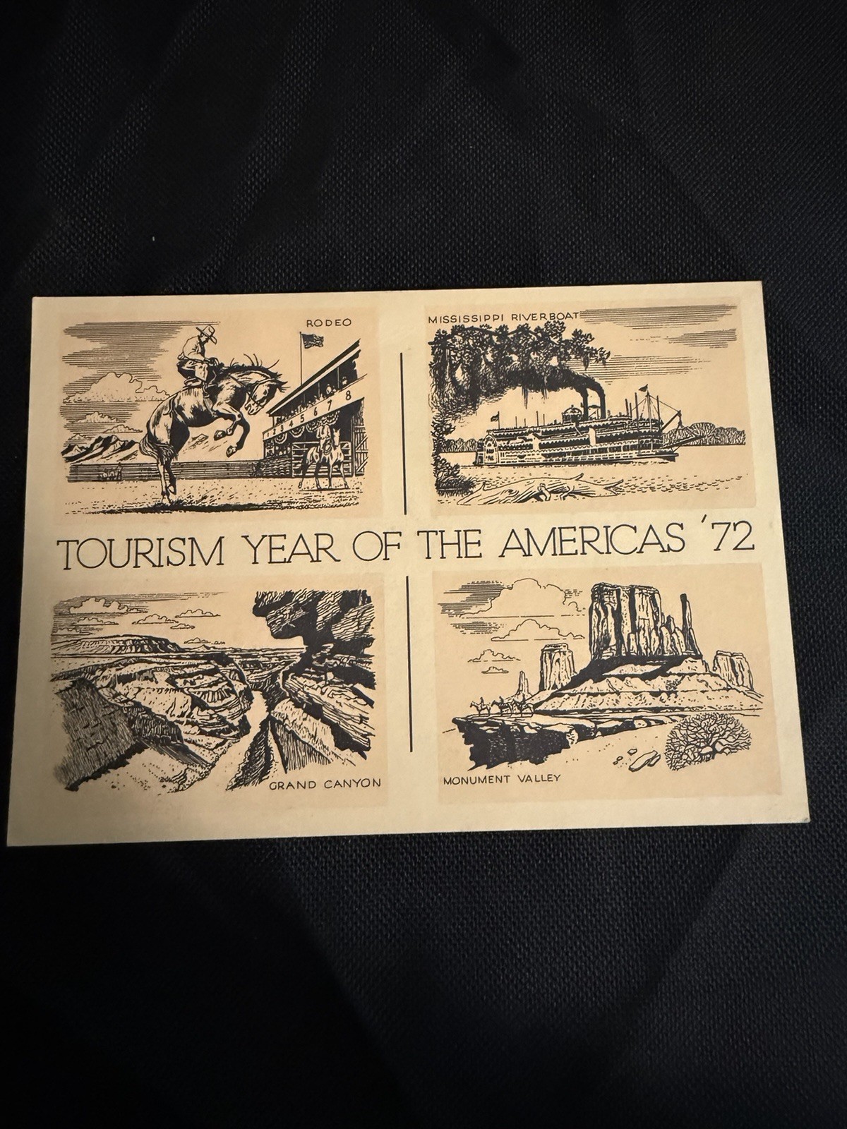 Lot Of 2 Vintage 1972 Tourism Year of the Americas Unused Postal Cards
