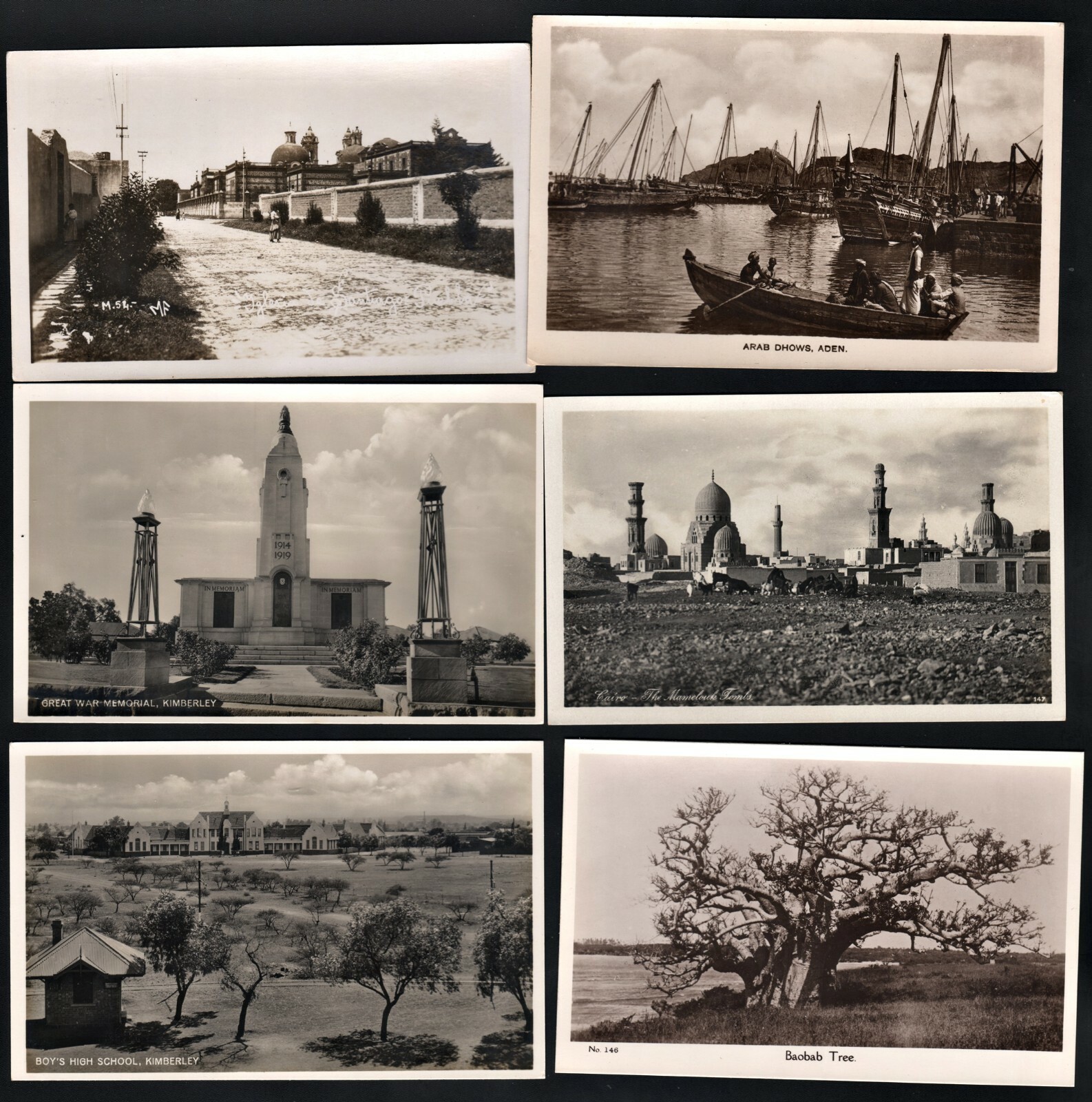 RPPC Lot of 36 African Postcards Cairo Pretoria Khartoum Sudan Kimberley