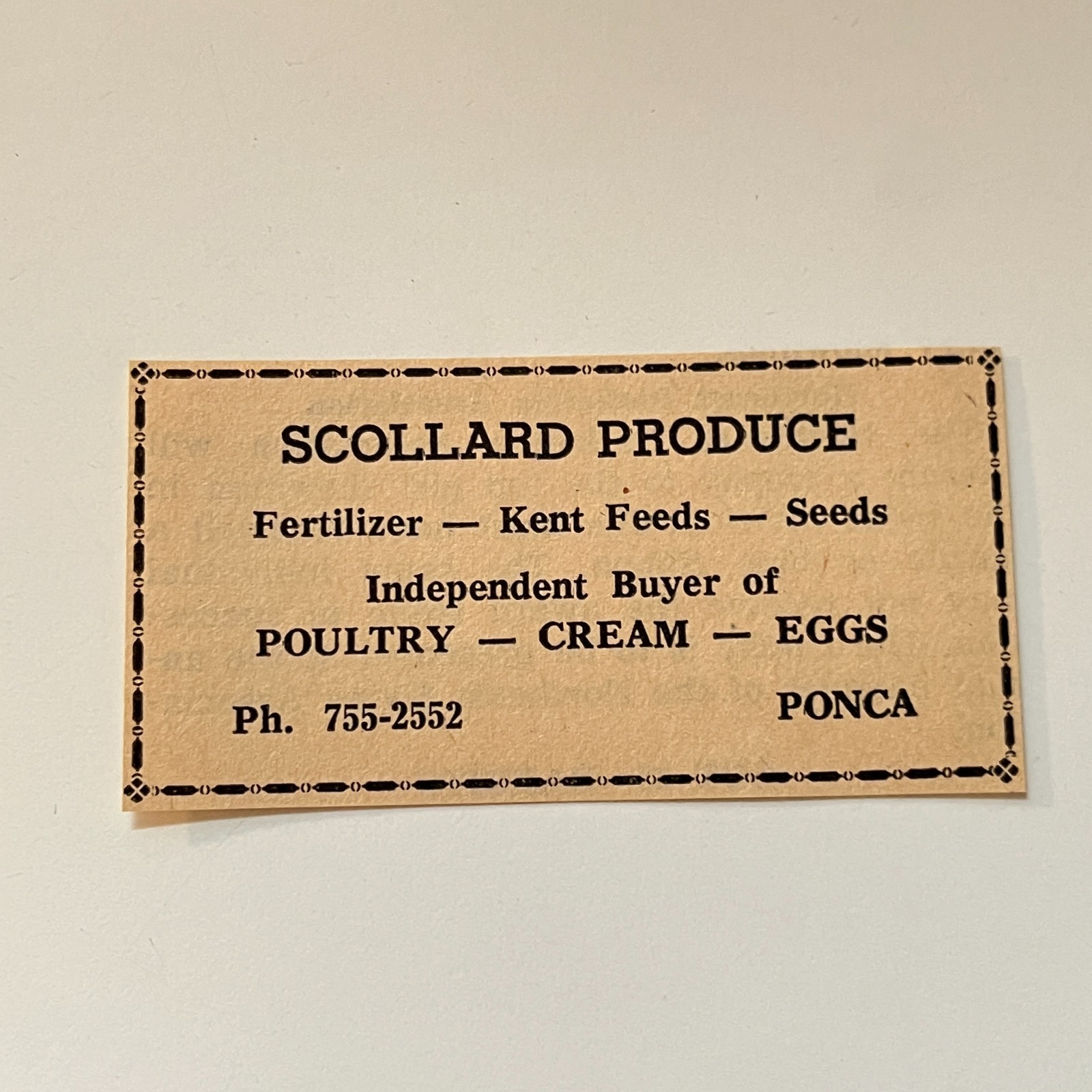 Scollard Produce Independent Buyer Of Poultry Ponca 1975 Nebraska Ad TAK4-S12