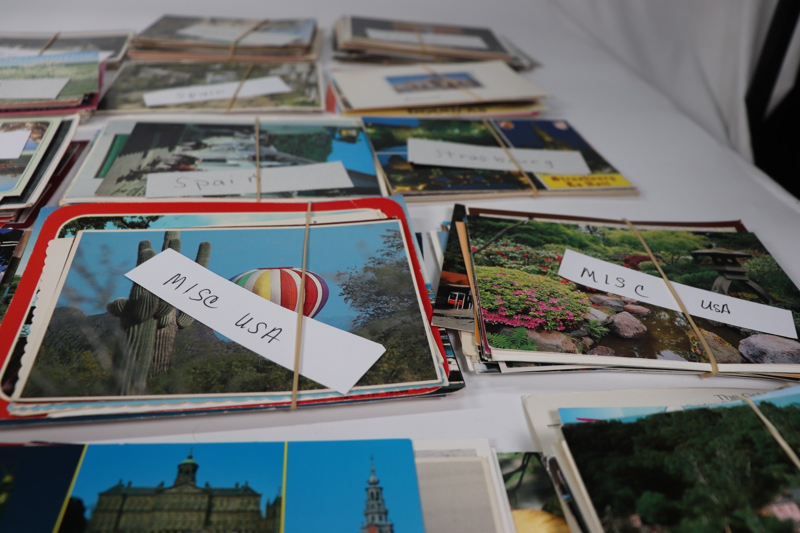 Huge VTG Postcard Collection Lot Hundreds USA Europe Travel Art i6