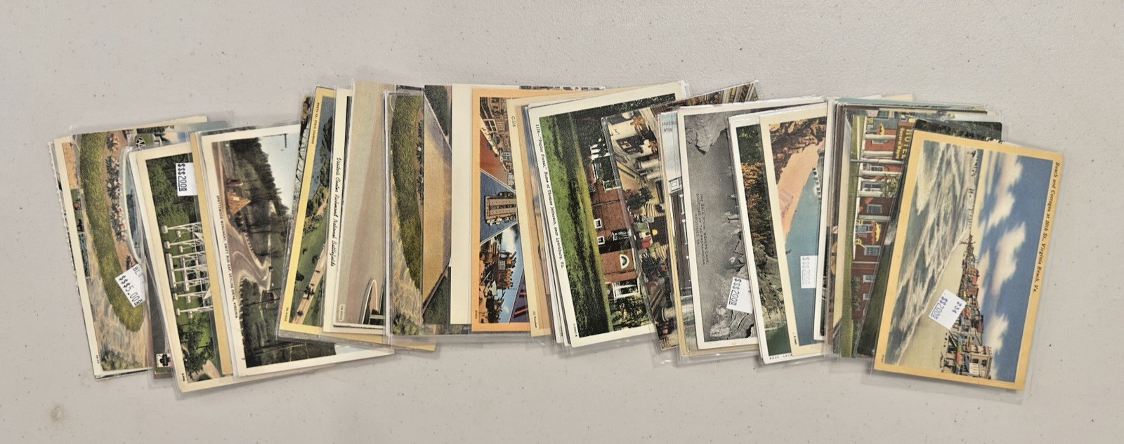 Lot Of 50 Vintage Virginia Postcards In Protective Sleeves