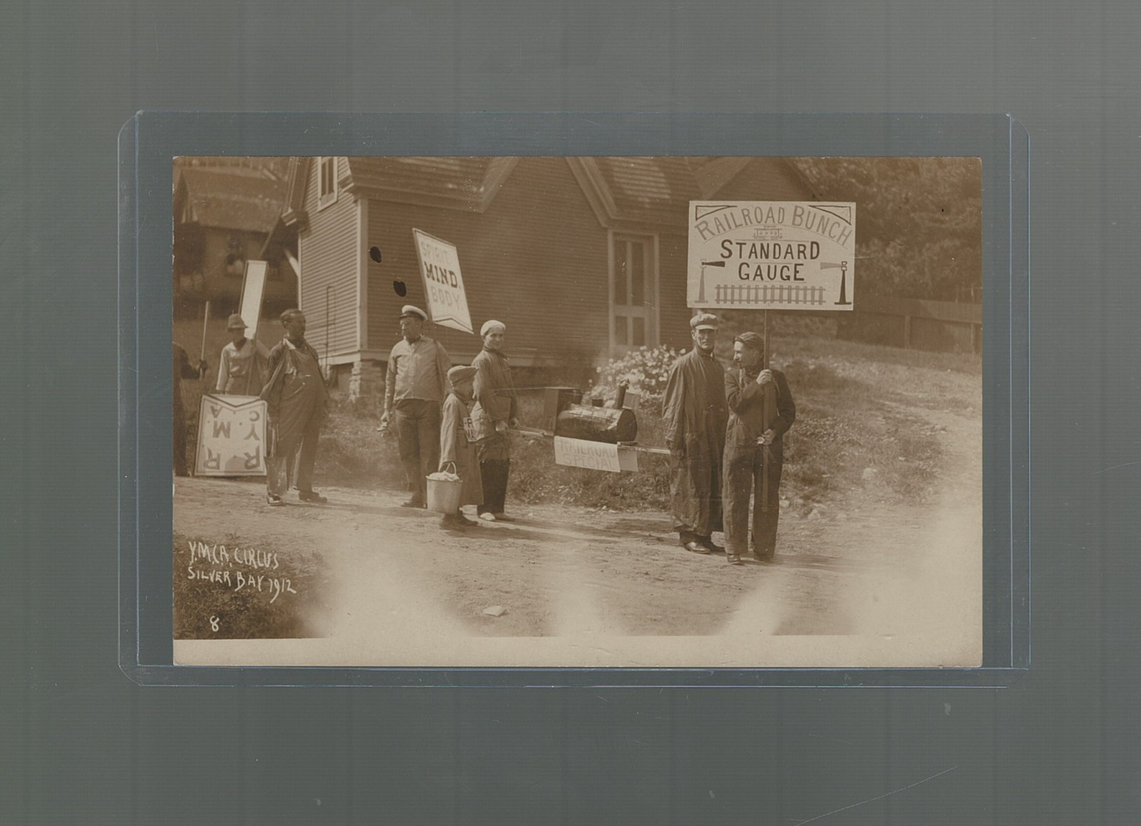 1912 YMCA Circus Silver Bay New York Railroad Adirondack Mountains RPPC