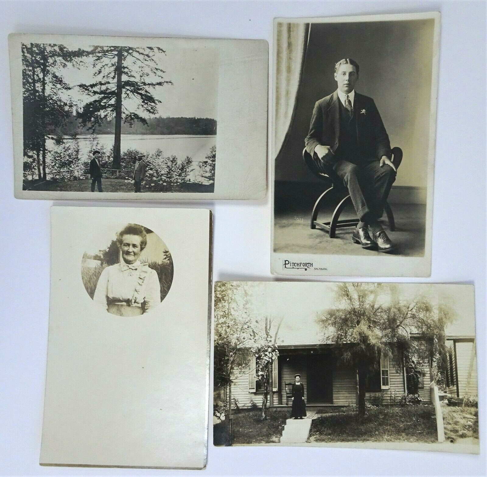 Postcard Lot RPPC Real Photo People Places early 1900’s in Sleeves