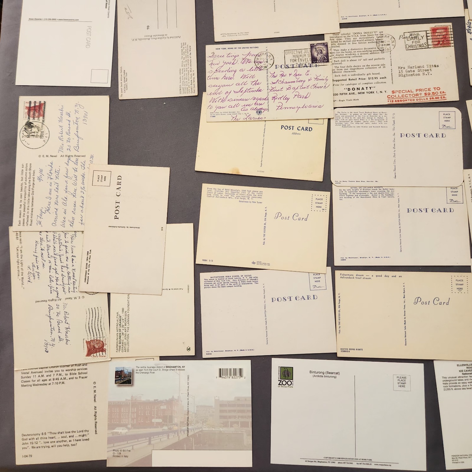 Lot of 89 NEW YORK Postcard Wildlife Nature Cities Landmark 1907 -2000’s Mix