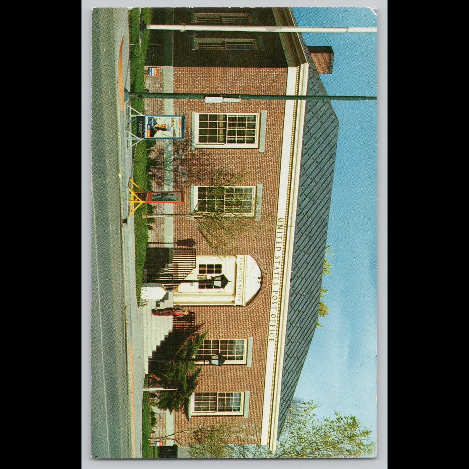 Postcard Yerington Nevada United States Post Office Architecture
