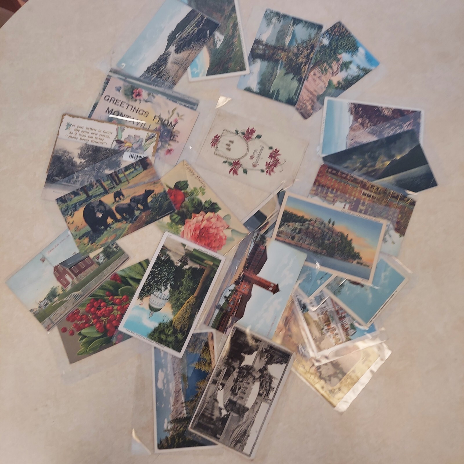 Post Cards, Antique Vintage 100 All In Sleeve Protector Mailed With Postage And