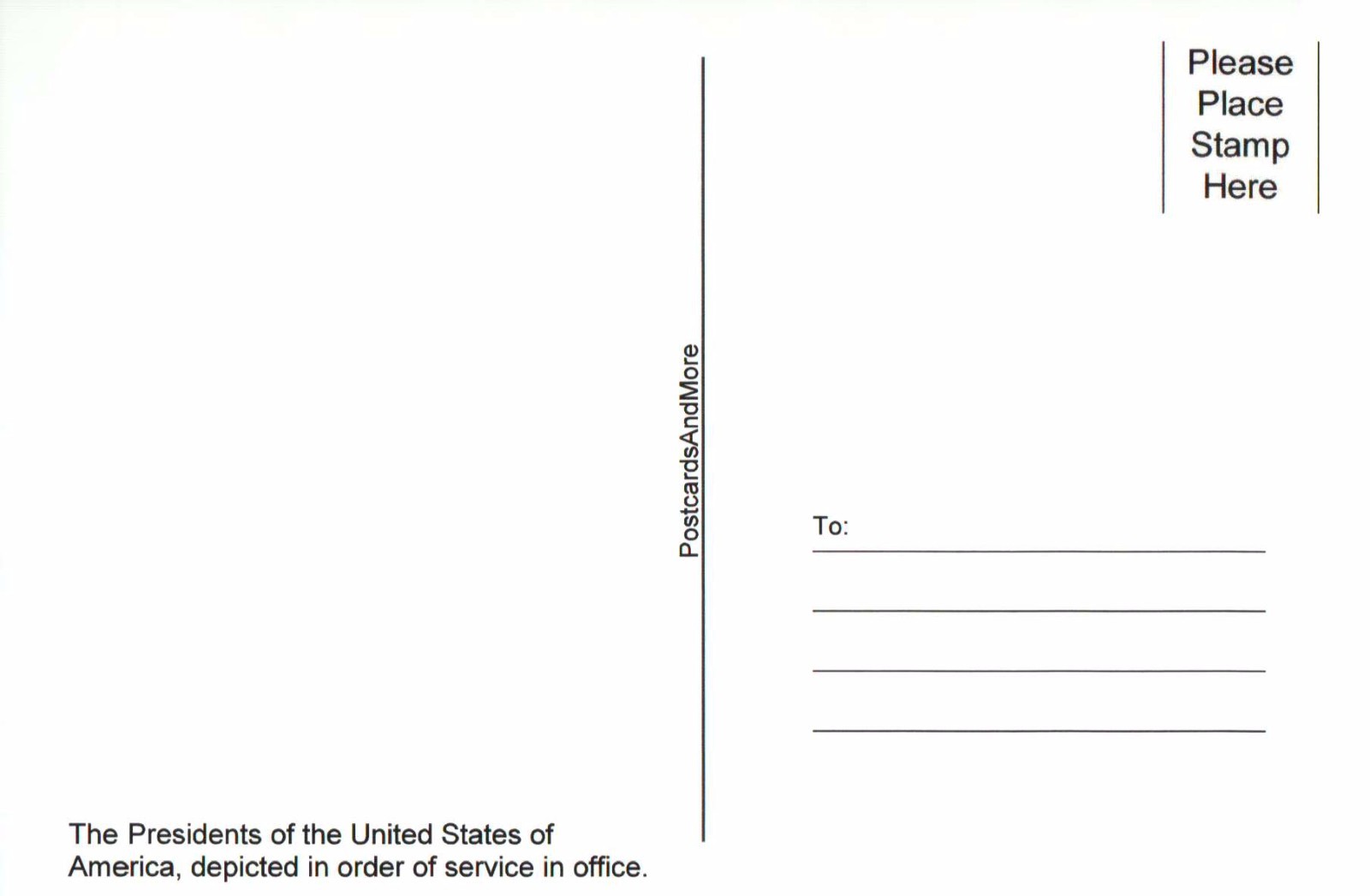 All Presidents of the United States George Washington to Donald Trump – Postcard