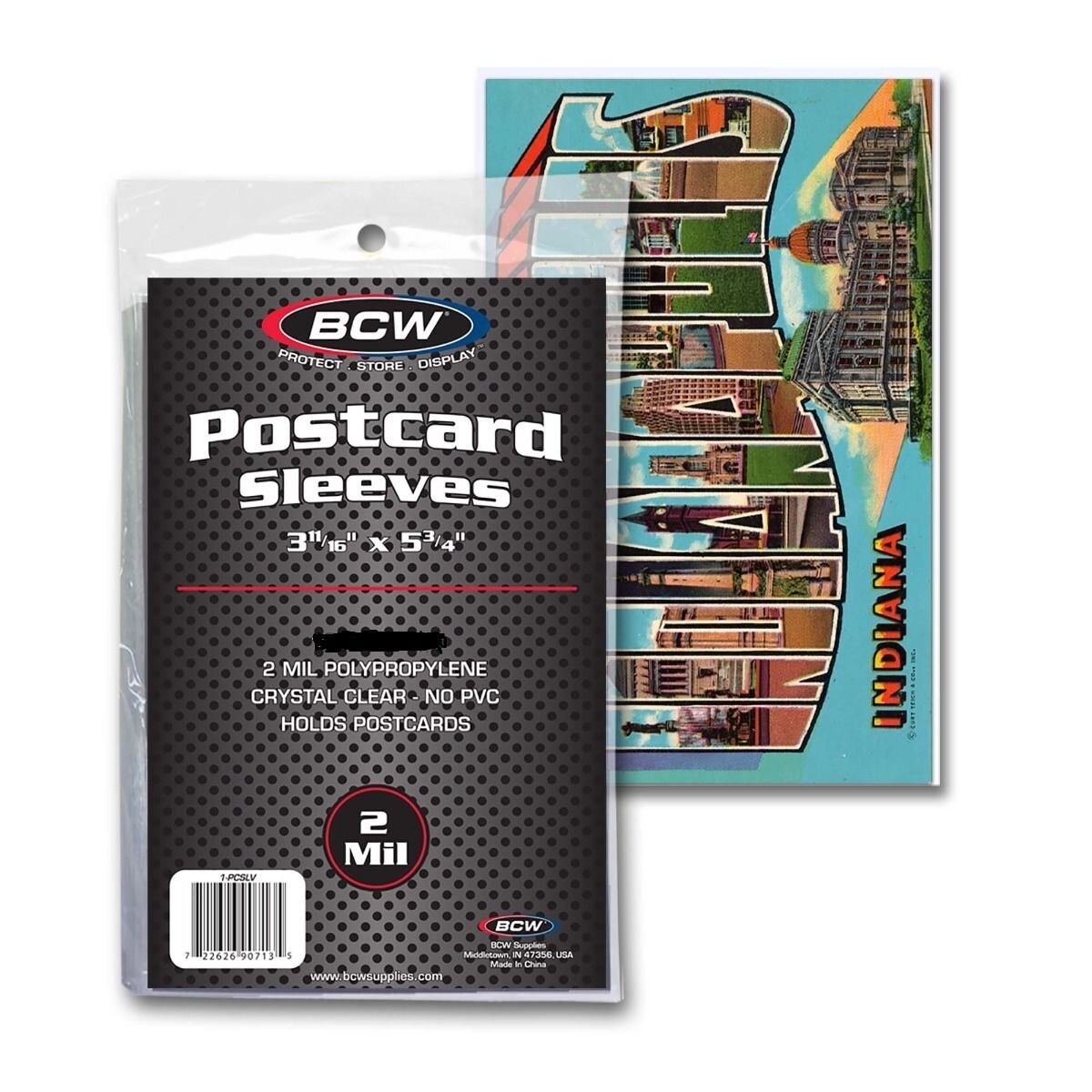 NEW 200 PK BCW Postcard / Picture Poly Soft Sleeves Holders