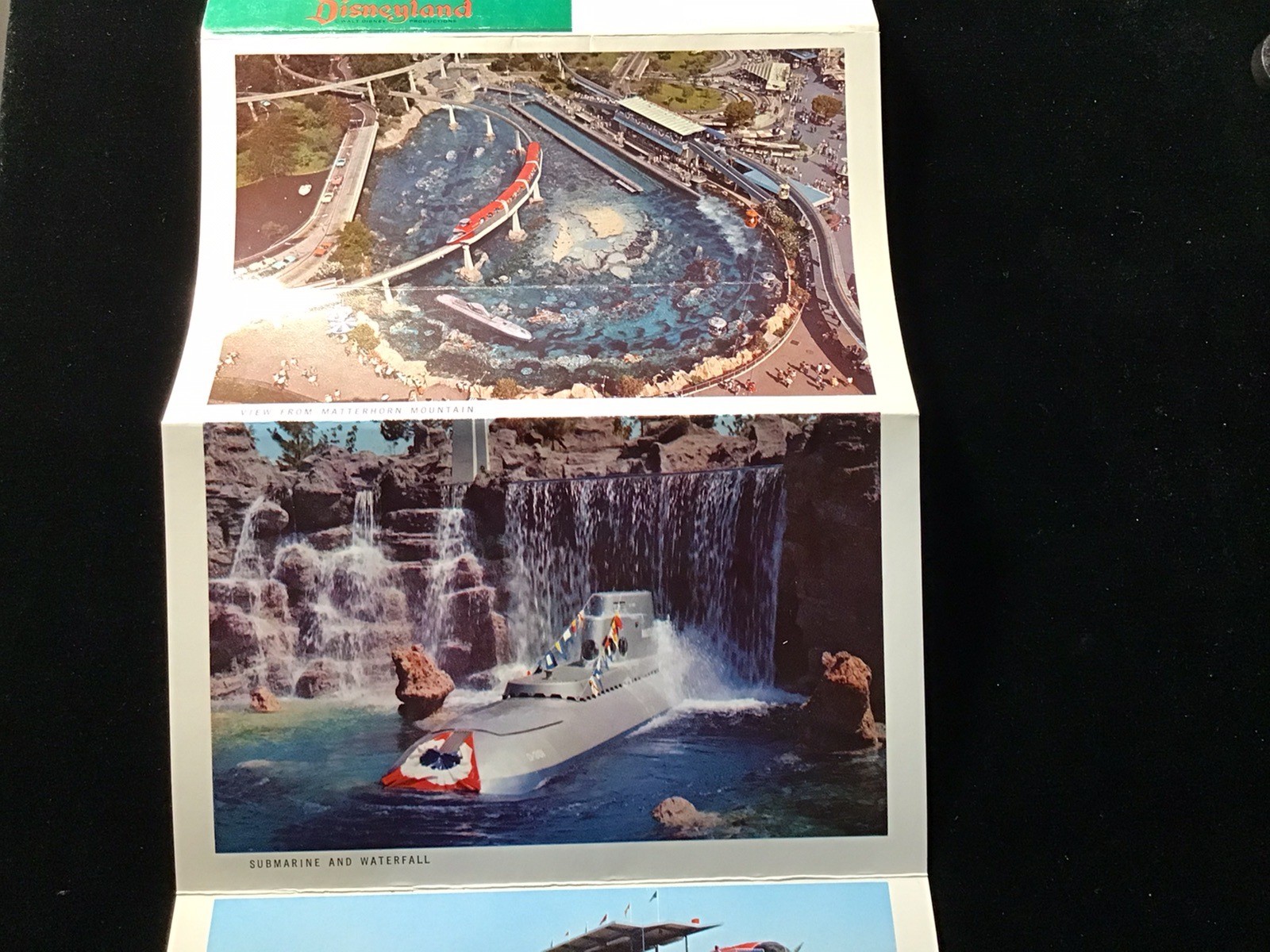 VTG WALT DISNEY DISNEYLAND POSTCARD FOLDER BOOKLET 12 VIEWS TOMORROWLAND RIDES
