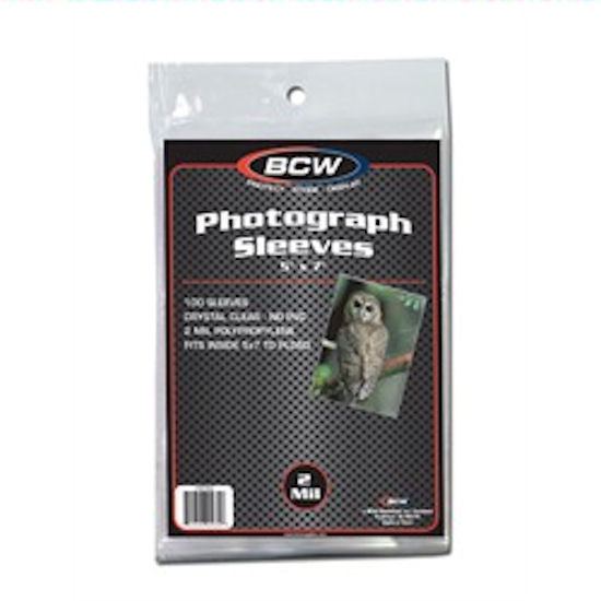 500 – 5×7 Photo Protectors Postcard Soft Poly Sleeves BCW