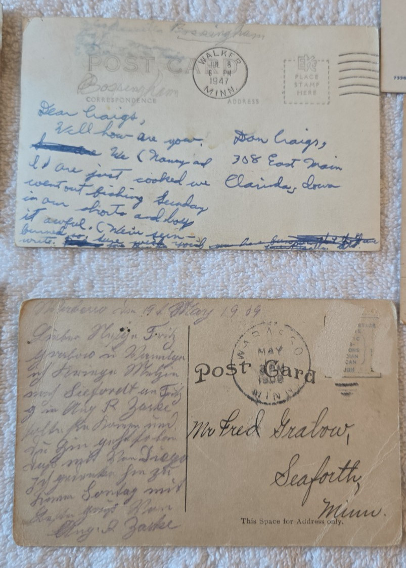 Antique Lot of 11 Souvenir Postcards some postmarked