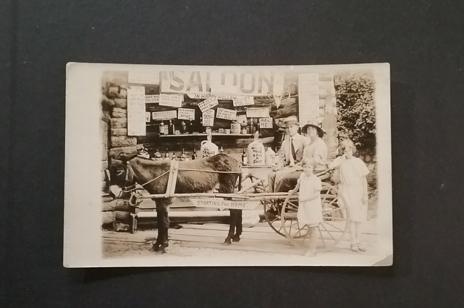 RPPC HOT SPRINGS AR McLeod’s Amusement Park Happy Hollow Saloon Postcard 1904-18
