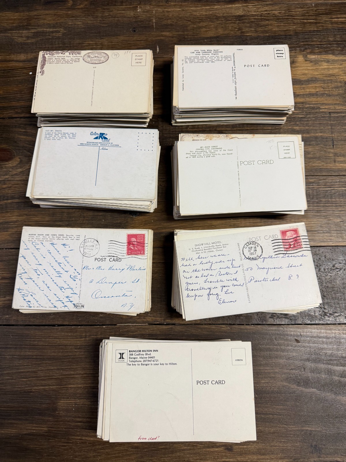 100 Vintage Chrome Postcards Mixed USA Collector Lot Original Standard Size
