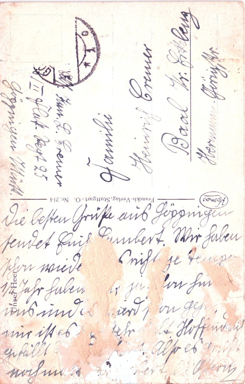 AUFFTEHEN! nazy ww2 army original antique postcard soldiers barracks humor