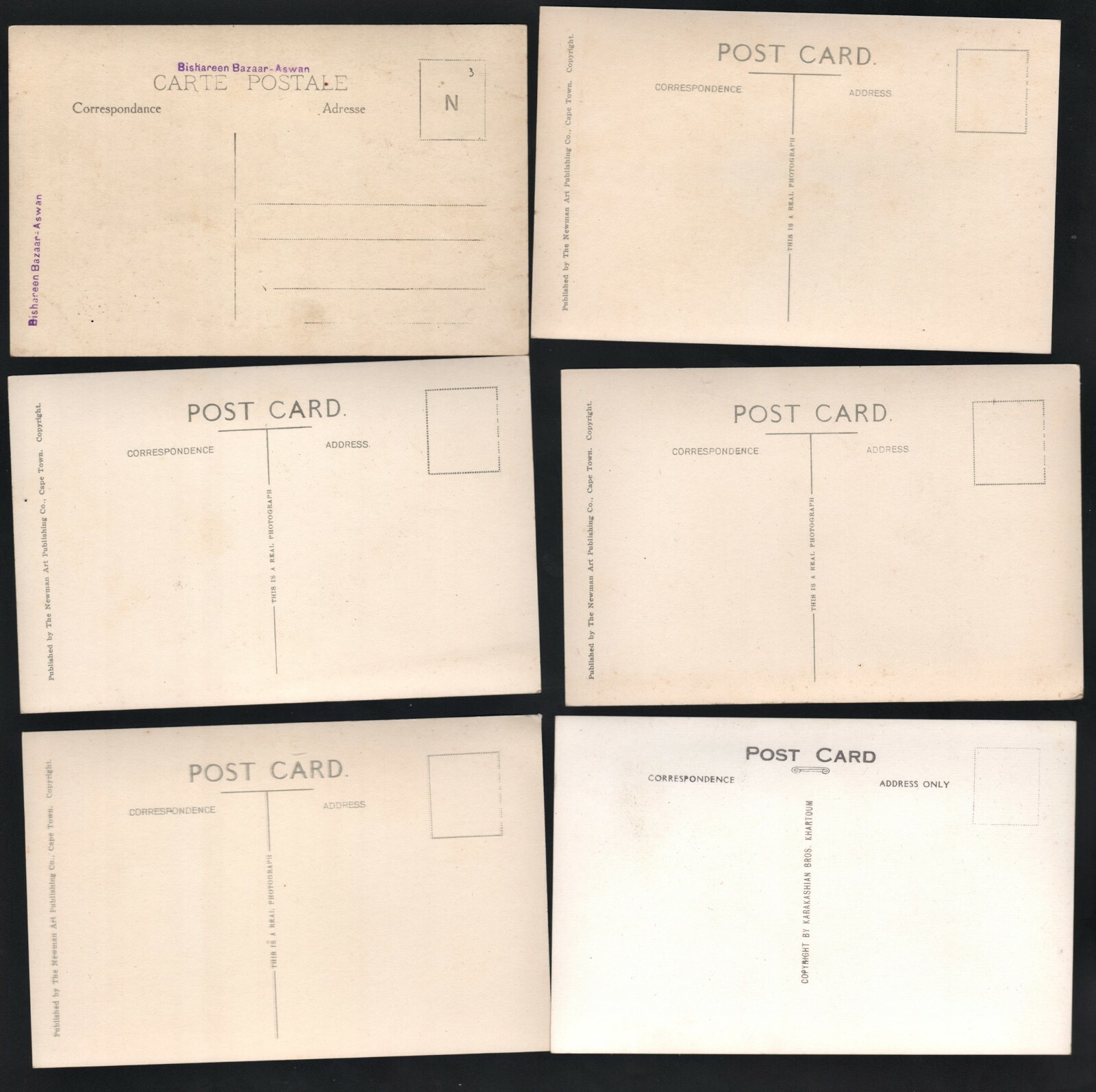 RPPC Lot of 36 African Postcards Cairo Pretoria Khartoum Sudan Kimberley