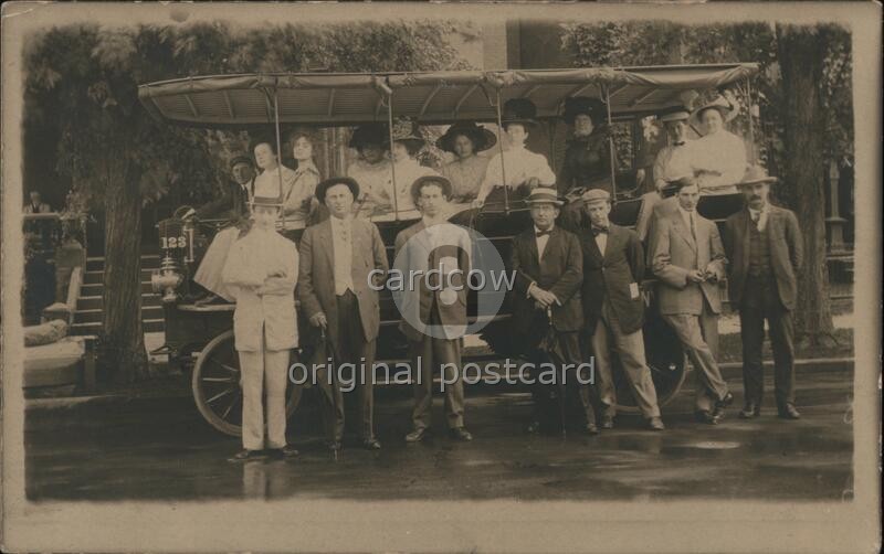 Denver, Colorado CO Sightseeing Bus 1909 Buses Original Vintage Real Photo RPPC