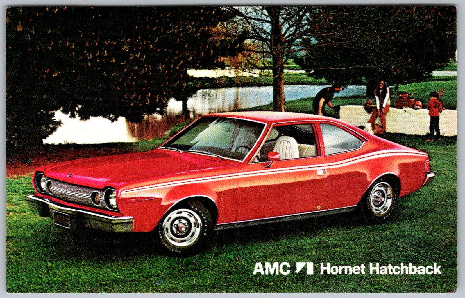 Vtg Postcard Amc Hornet Hatchback and Buyer Protection Plan Promotion 1970s