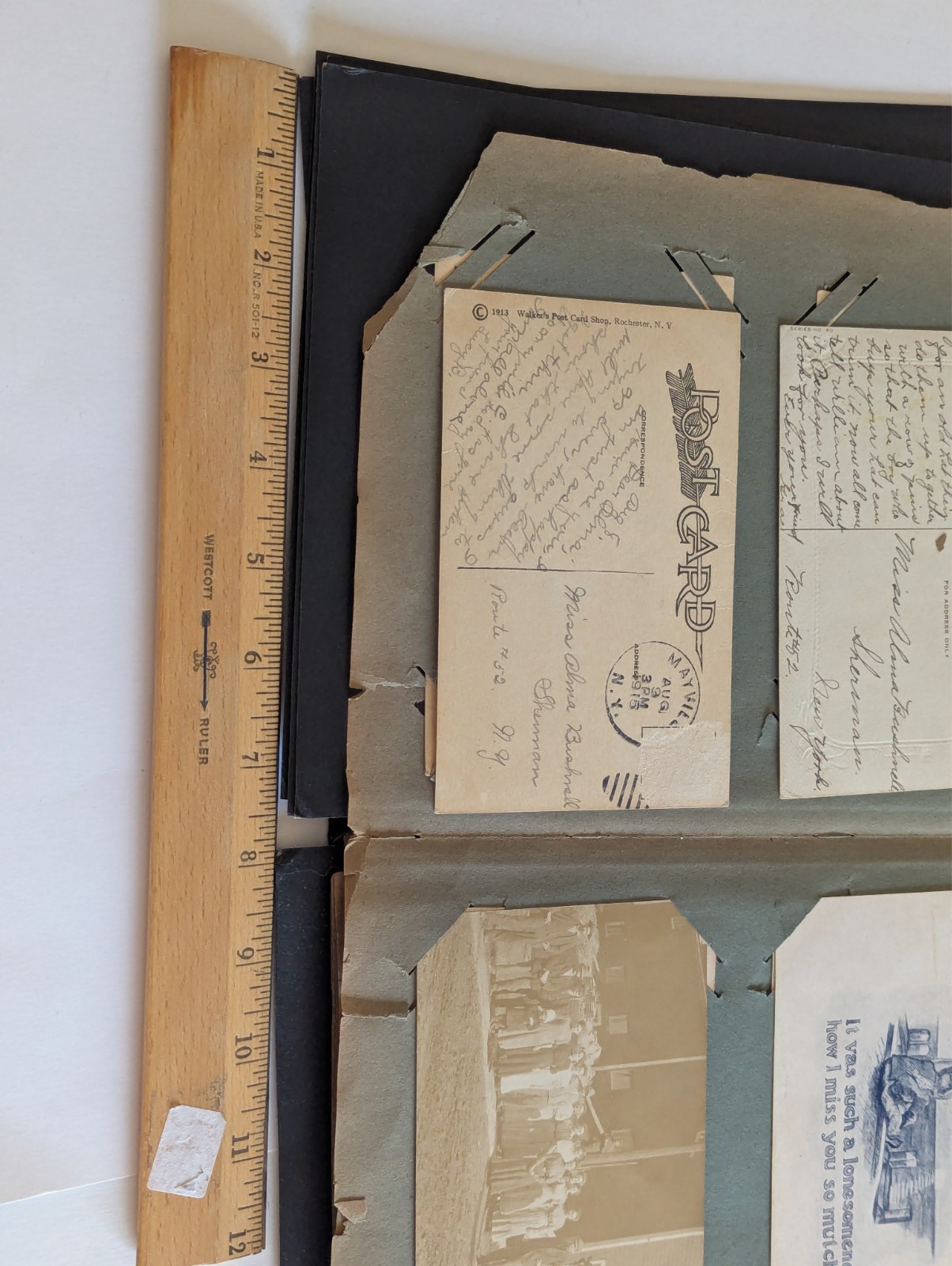 Antique Post Card Lot Book – Some Mailed – See Video – Many Pictures