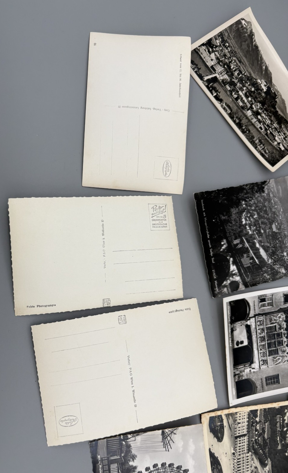Lot of 9 Vintage Austria Postcards Various Photographs Black & White