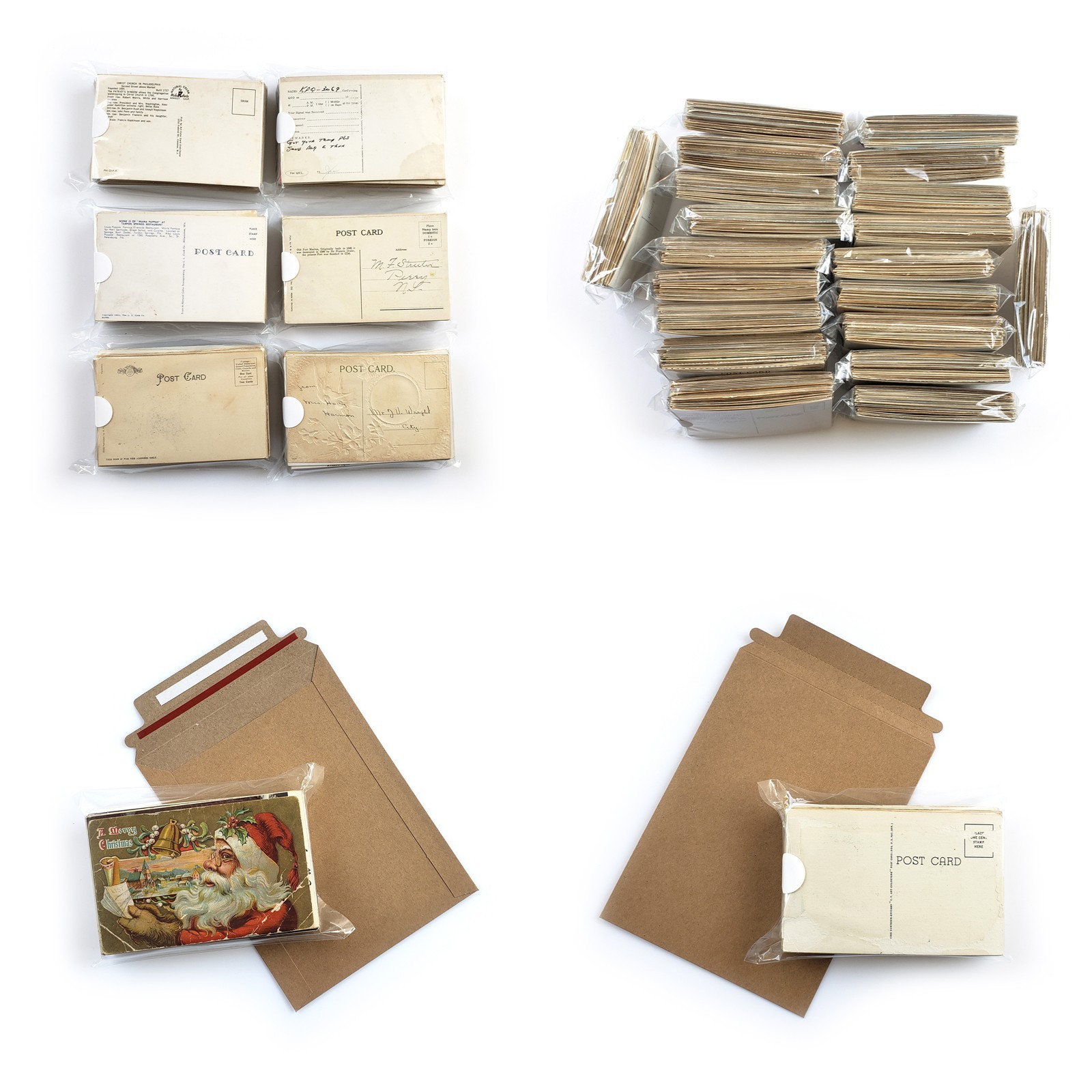 75 Damaged Postcards Lot – Junk Journal Decoupage Unposted Vintage Craft Project