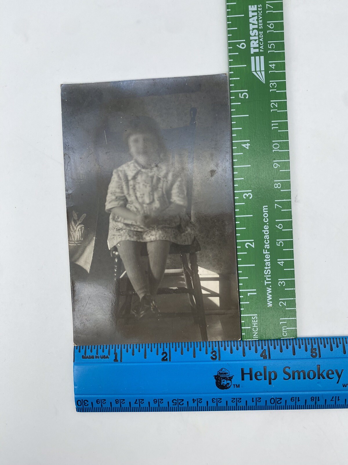Odd Antique RPPC Blurry Face Little Girl Creepy Old Photo Stafford Springs CT