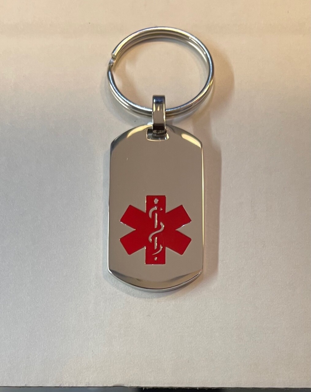 Medical Alert ID Keychain – FREE ENGRAVING / WALLET CARD & SHIPPING-USA